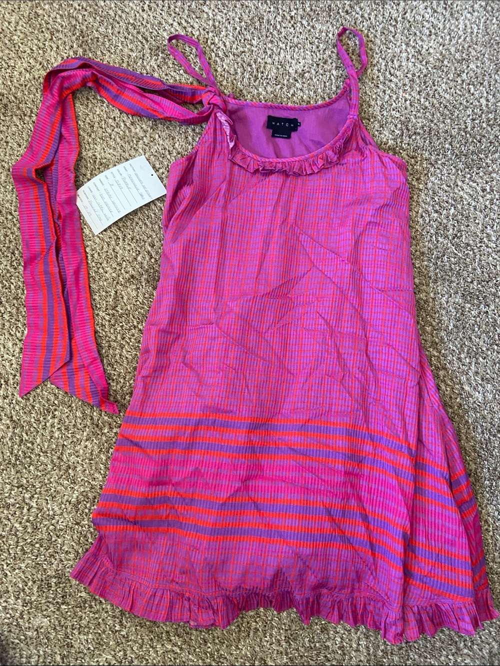 Hatch - Purple and Pink Plaid Dress - Medium